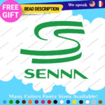 Fit Ayrton Senna Decal Sticker Vinyl Legend Formula SS Grand Prix Race Racing F1 - Image 12