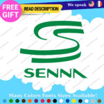 Fit Ayrton Senna Decal Sticker Vinyl Legend Formula SS Grand Prix Race Racing F1 - Image 13