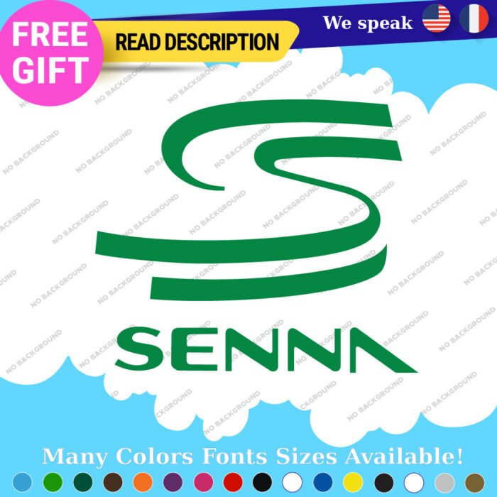 Fit Ayrton Senna Decal Sticker Vinyl Legend Formula SS Grand Prix Race Racing F1 - Image 13