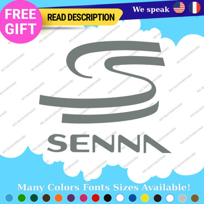 Fit Ayrton Senna Decal Sticker Vinyl Legend Formula SS Grand Prix Race Racing F1 - Image 14
