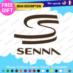 Fit Ayrton Senna Decal Sticker Vinyl Legend Formula SS Grand Prix Race Racing F1 - Image 15