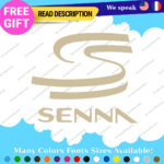 Fit Ayrton Senna Decal Sticker Vinyl Legend Formula SS Grand Prix Race Racing F1 - Image 16