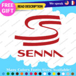 Fit Ayrton Senna Decal Sticker Vinyl Legend Formula SS Grand Prix Race Racing F1