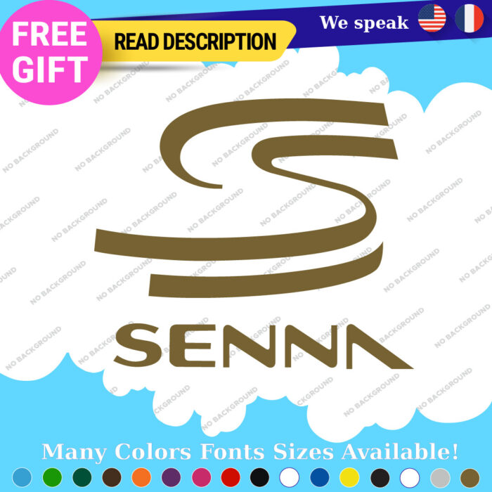Fit Ayrton Senna Decal Sticker Vinyl Legend Formula SS Grand Prix Race Racing F1 - Image 18