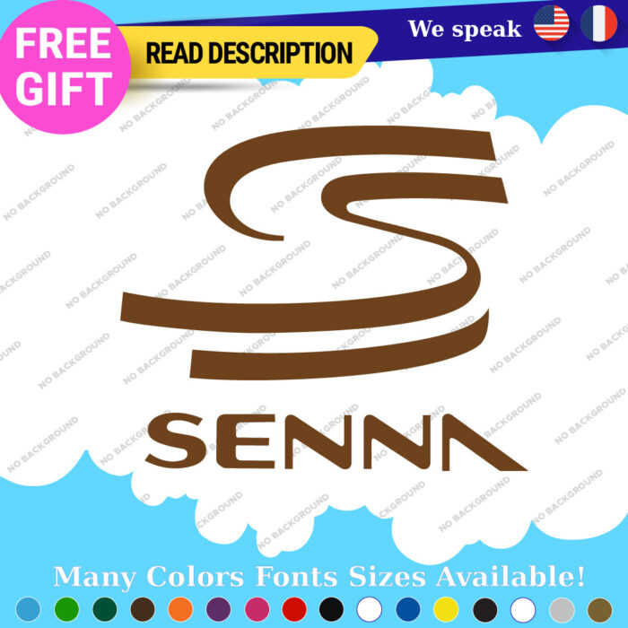 Fit Ayrton Senna Decal Sticker Vinyl Legend Formula SS Grand Prix Race Racing F1 - Image 19