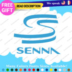 Fit Ayrton Senna Decal Sticker Vinyl Legend Formula SS Grand Prix Race Racing F1 - Image 20
