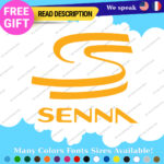 Fit Ayrton Senna Decal Sticker Vinyl Legend Formula SS Grand Prix Race Racing F1 - Image 22