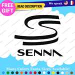 Fit Ayrton Senna Decal Sticker Vinyl Legend Formula SS Grand Prix Race Racing F1 - Image 24