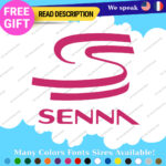 Fit Ayrton Senna Decal Sticker Vinyl Legend Formula SS Grand Prix Race Racing F1 - Image 4