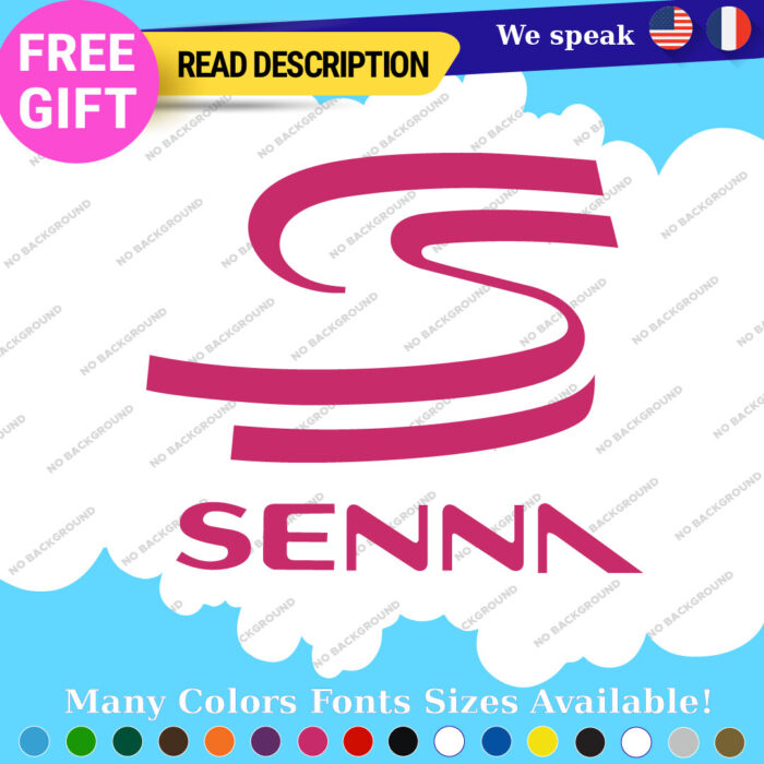 Fit Ayrton Senna Decal Sticker Vinyl Legend Formula SS Grand Prix Race Racing F1 - Image 4