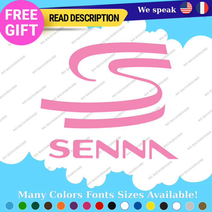 Fit Ayrton Senna Decal Sticker Vinyl Legend Formula SS Grand Prix Race Racing F1 - Image 5