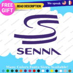 Fit Ayrton Senna Decal Sticker Vinyl Legend Formula SS Grand Prix Race Racing F1 - Image 6