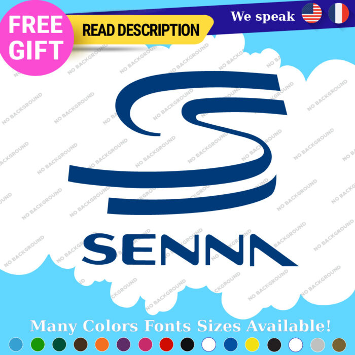 Fit Ayrton Senna Decal Sticker Vinyl Legend Formula SS Grand Prix Race Racing F1 - Image 8