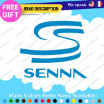 Fit Ayrton Senna Decal Sticker Vinyl Legend Formula SS Grand Prix Race Racing F1 - Image 9