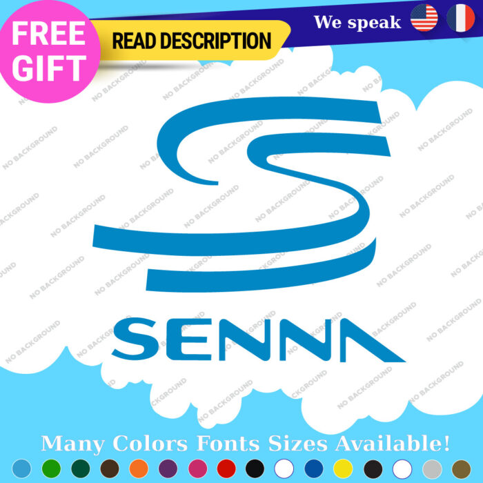 Fit Ayrton Senna Decal Sticker Vinyl Legend Formula SS Grand Prix Race Racing F1 - Image 9