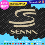 Fit Ayrton Senna Decal Sticker Vinyl Legend Formula SS Grand Prix Race Racing F1 - Image 28