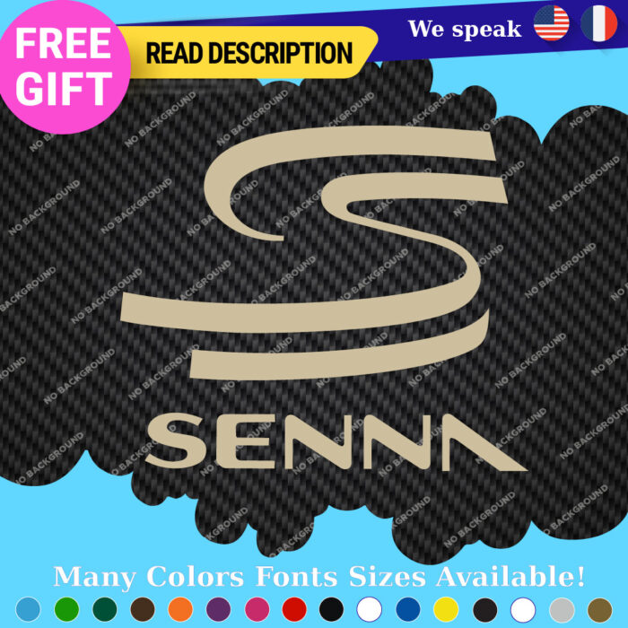 Fit Ayrton Senna Decal Sticker Vinyl Legend Formula SS Grand Prix Race Racing F1 - Image 28