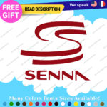 Fit Ayrton Senna Decal Sticker Vinyl Legend Formula SS Grand Prix Race Racing F1 - Image 27