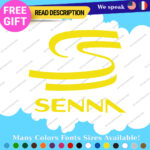 Fit Ayrton Senna Decal Sticker Vinyl Legend Formula SS Grand Prix Race Racing F1 - Image 26