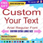 Extra Large Custom Text Name Arial Regular Fonts Lettering Decals Vinyl Stickers - Image 13