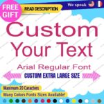 Extra Large Custom Text Name Arial Regular Fonts Lettering Decals Vinyl Stickers - Image 14