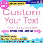 Extra Large Custom Text Name Arial Regular Fonts Lettering Decals Vinyl Stickers - Image 15