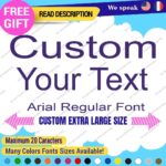 Extra Large Custom Text Name Arial Regular Fonts Lettering Decals Vinyl Stickers - Image 16