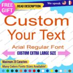 Extra Large Custom Text Name Arial Regular Fonts Lettering Decals Vinyl Stickers