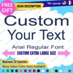 Extra Large Custom Text Name Arial Regular Fonts Lettering Decals Vinyl Stickers - Image 17