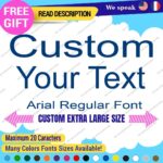 Extra Large Custom Text Name Arial Regular Fonts Lettering Decals Vinyl Stickers - Image 18