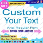 Extra Large Custom Text Name Arial Regular Fonts Lettering Decals Vinyl Stickers - Image 19