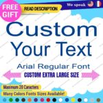 Extra Large Custom Text Name Arial Regular Fonts Lettering Decals Vinyl Stickers - Image 20