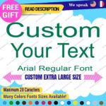 Extra Large Custom Text Name Arial Regular Fonts Lettering Decals Vinyl Stickers - Image 21