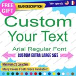 Extra Large Custom Text Name Arial Regular Fonts Lettering Decals Vinyl Stickers - Image 22