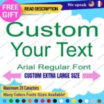 Extra Large Custom Text Name Arial Regular Fonts Lettering Decals Vinyl Stickers - Image 23