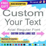 Extra Large Custom Text Name Arial Regular Fonts Lettering Decals Vinyl Stickers - Image 24