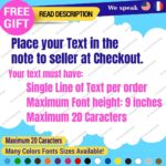 Extra Large Custom Text Name Arial Regular Fonts Lettering Decals Vinyl Stickers - Image 4