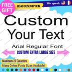 Extra Large Custom Text Name Arial Regular Fonts Lettering Decals Vinyl Stickers - Image 8