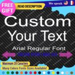 Extra Large Custom Text Name Arial Regular Fonts Lettering Decals Vinyl Stickers - Image 9