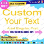 Extra Large Custom Text Name Arial Regular Fonts Lettering Decals Vinyl Stickers - Image 10