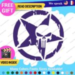 Fits Army Star Skull Sticker Decal Vinyl US Military Truck Door Punisher - Image 11