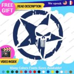 Fits Army Star Skull Sticker Decal Vinyl US Military Truck Door Punisher - Image 12