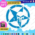 Fits Army Star Skull Sticker Decal Vinyl US Military Truck Door Punisher - Image 14