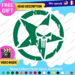 Fits Army Star Skull Sticker Decal Vinyl US Military Truck Door Punisher - Image 16