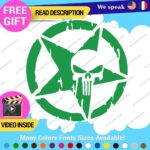 Fits Army Star Skull Sticker Decal Vinyl US Military Truck Door Punisher - Image 17