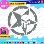 Fits Army Star Skull Sticker Decal Vinyl US Military Truck Door Punisher - Image 19