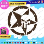 Fits Army Star Skull Sticker Decal Vinyl US Military Truck Door Punisher - Image 20