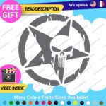 Fits Army Star Skull Sticker Decal Vinyl US Military Truck Door Punisher - Image 22