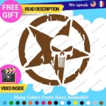 Fits Army Star Skull Sticker Decal Vinyl US Military Truck Door Punisher - Image 24
