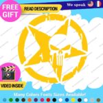 Fits Army Star Skull Sticker Decal Vinyl US Military Truck Door Punisher - Image 4